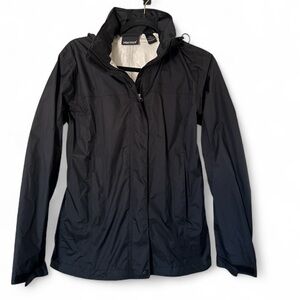 Marmot Women’s Black Lightweight Rain Hoodie Jacket Size Medium
